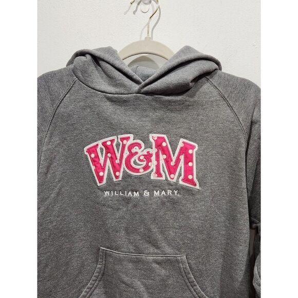 Vintage Jansport William & Mary Embroidered Logo Monogram Hoodie Sweatshirt, M - Picture 2 of 7